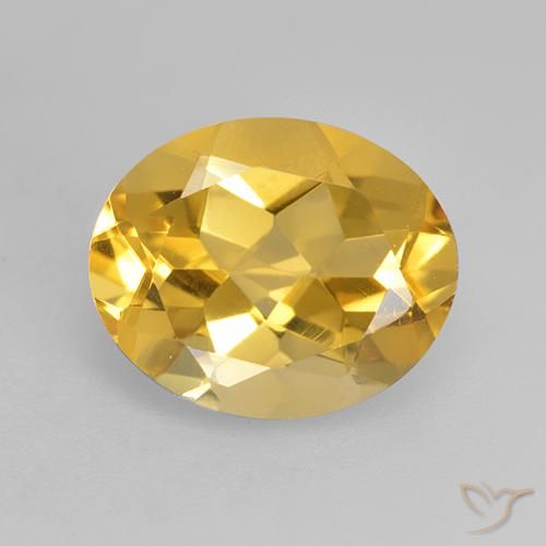 3.33ct Natürlicher Golden Citrin, Oval, VVS-VS