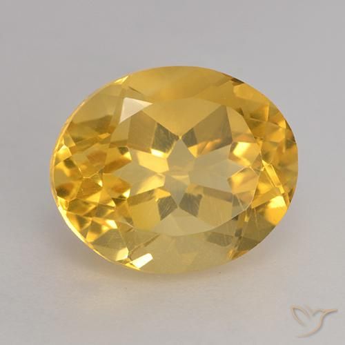 3.64ct Natürlicher gold-orange Citrin, Oval, VVS-VS