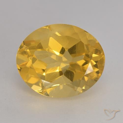 9,17 ctw natürlicher gold-orange Citrin, Oval, VVS-VS