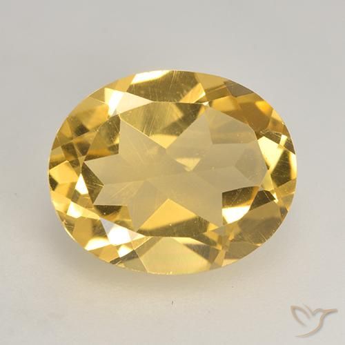 3.28ct Natürlicher Golden Citrin, Oval, VVS-VS