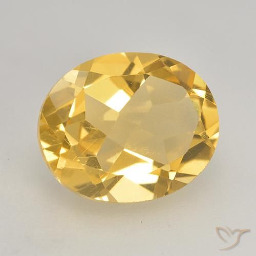 9,17 ctw natürlicher Golden Citrin, Oval, VVS-VS