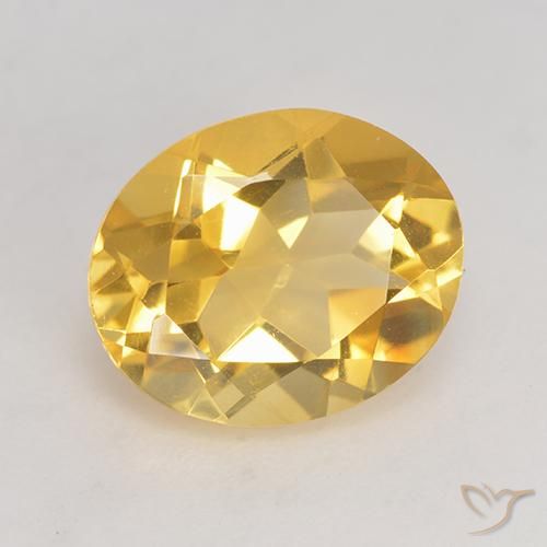 9,17 ctw natürlicher Golden Citrin, Oval, VVS-VS