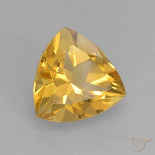 9,17 ctw natürlicher Mittleres Gold Citrin, Trillion, VVS-VS