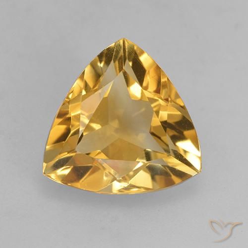 2.47ct Natürlicher Tiefes Goldorange Citrin, Trillion, VVS-VS