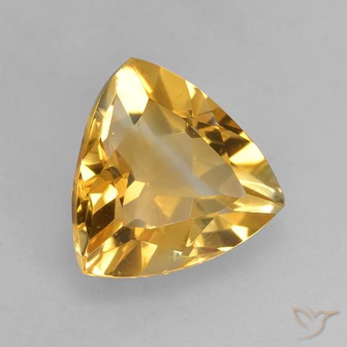 9,17 ctw natürlicher Tiefes Goldorange Citrin, Trillion, VVS-VS
