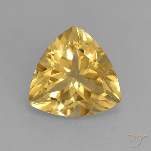 2.11ct Natürlicher gold-orange Citrin, Trillion, VVS-VS