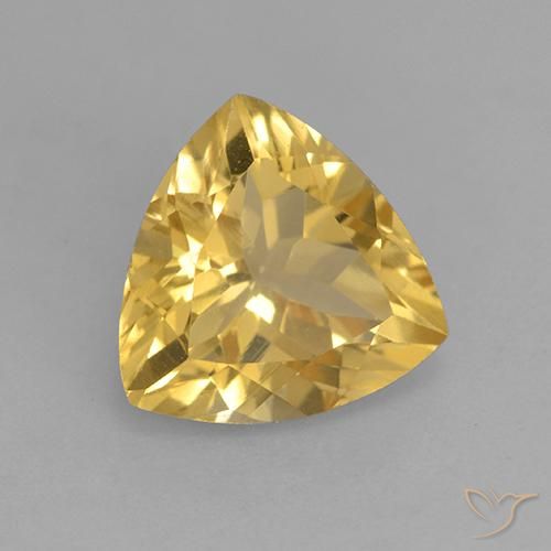 9,17 ctw natürlicher gold-orange Citrin, Trillion, VVS-VS