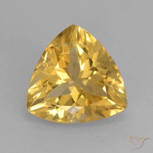 2.35ct Natürlicher Mittelgold Citrin, Trillion, VVS-VS