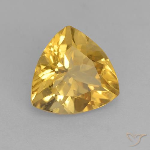 9,17 ctw natürlicher gold-orange Citrin, Trillion, VVS-VS