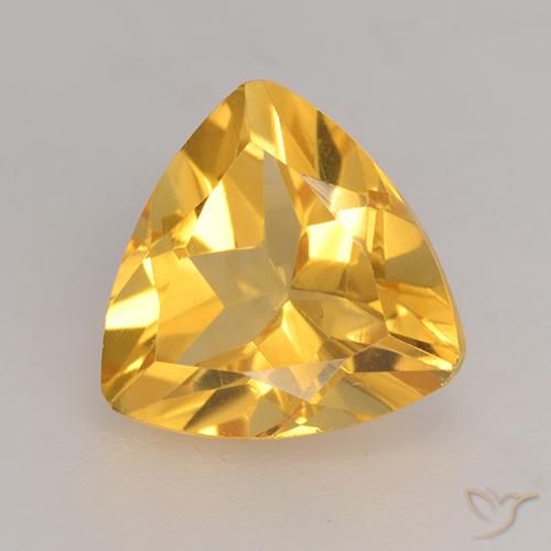2.22ct Natürlicher Mittelgold Citrin, Trillion, VVS-VS