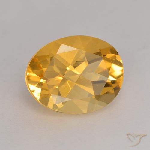 9,17 ctw natürlicher Orange-Gold Citrin, Oval, VVS-VS