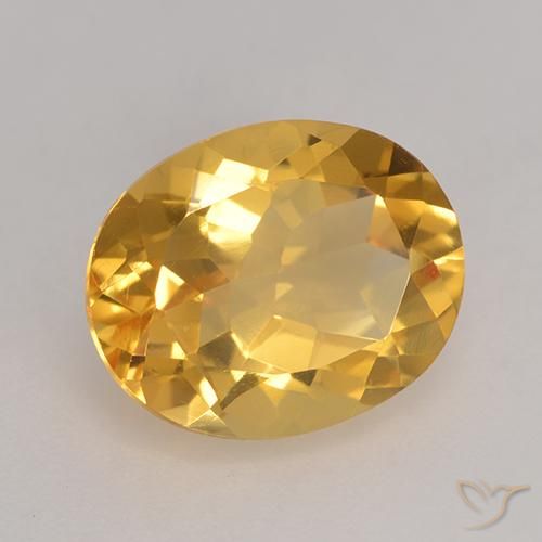 9,17 ctw natürlicher Orange-Gold Citrin, Oval, VVS-VS