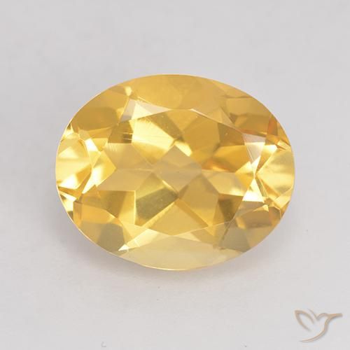 3.43ct Natürlicher gold-orange Citrin, Oval, VVS-VS