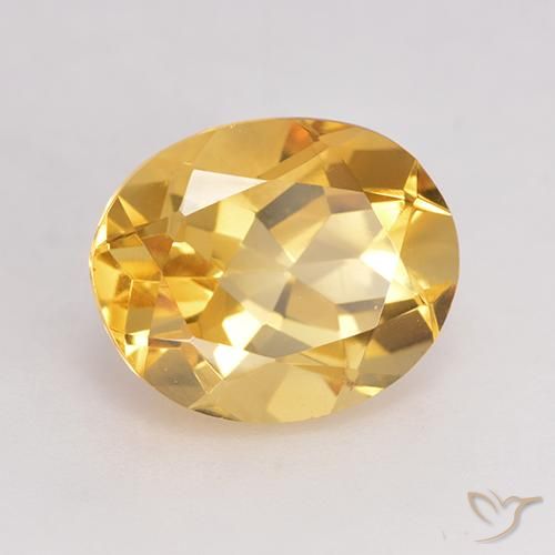 9,17 ctw natürlicher Golden Citrin, Oval, VVS-VS