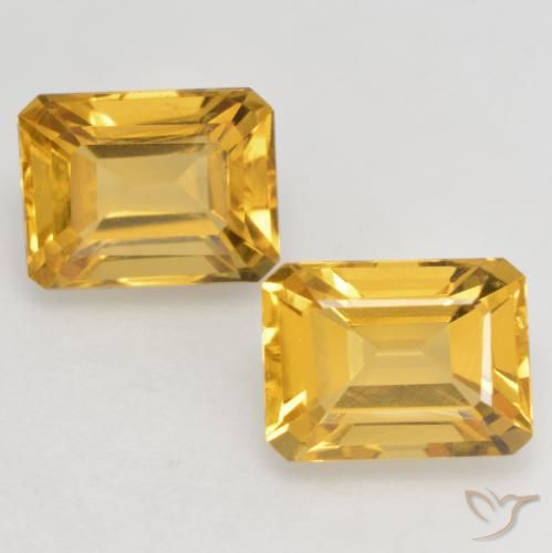 3.35ctw Natürlicher Helles Gold Citrin, Smaragdschliff, VVS-VS