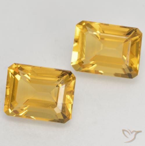 3.35 ct natürliche Helles Gold Citrin-Edelsteine, Oktagonschliff, VVS-VS