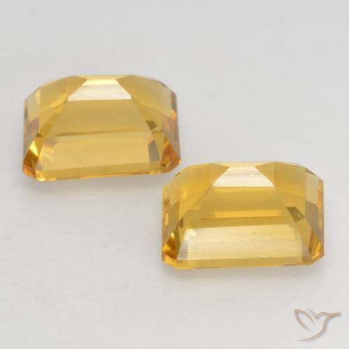 3.35 ct natürliche Helles Gold Citrin-Edelsteine, Oktagonschliff, VVS-VS