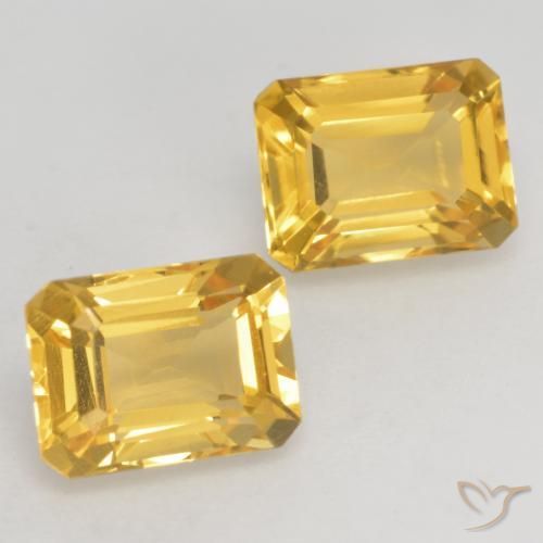 3.20 ct natürliche Helles Gold Citrin-Edelsteine, Oktagonschliff, VVS-VS