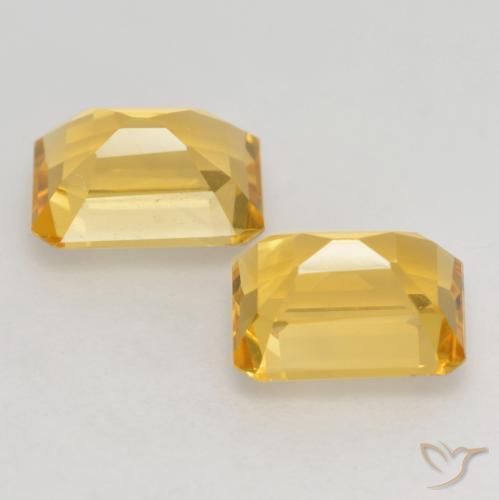 3.20 ct natürliche Helles Gold Citrin-Edelsteine, Oktagonschliff, VVS-VS