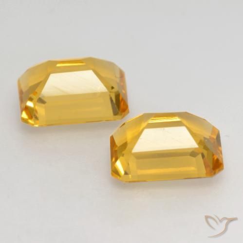 3.10 ct natürliche Tiefes Goldorange Citrin-Edelsteine, Oktagonschliff, VVS-VS