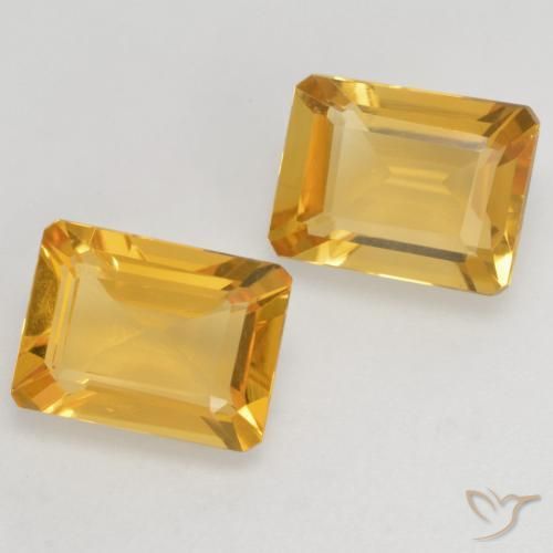 2.71 ct natürliche Tiefes Goldorange Citrin-Edelsteine, Oktagonschliff, VVS-VS