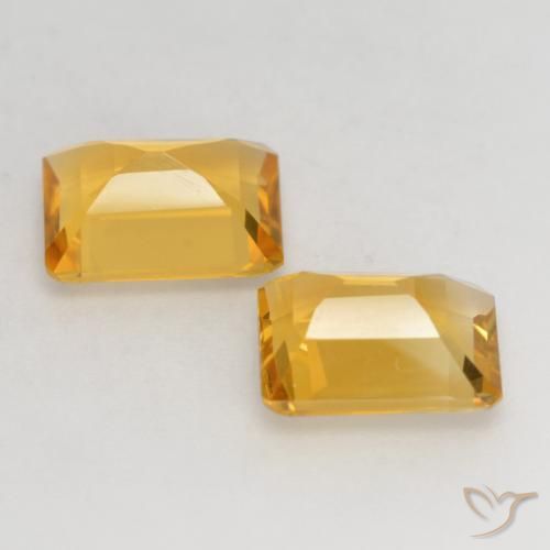 2.71 ct natürliche Tiefes Goldorange Citrin-Edelsteine, Oktagonschliff, VVS-VS