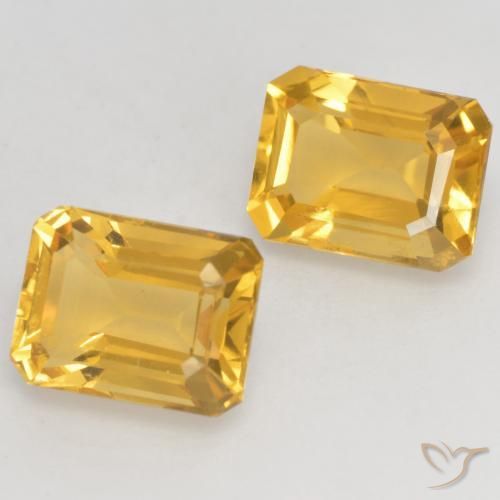 3.32 ct natürliche Mittel-Dunkelgold Citrin-Edelsteine, Oktagonschliff, VVS-VS