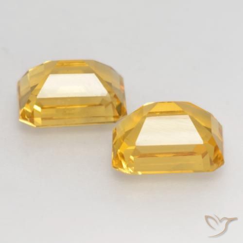 3.32 ct natürliche Mittel-Dunkelgold Citrin-Edelsteine, Oktagonschliff, VVS-VS