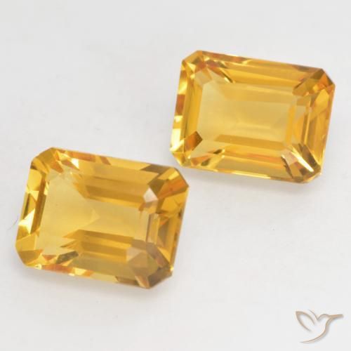 3.32 ct natürliche Mittleres Gold Citrin-Edelsteine, Oktagonschliff, VVS-VS
