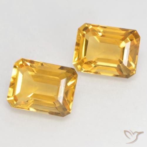 3.33 ct natürliche Tiefes Gold Citrin-Edelsteine, Oktagonschliff, VVS-VS