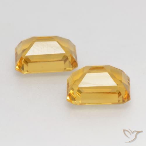 3.33 ct natürliche Tiefes Gold Citrin-Edelsteine, Oktagonschliff, VVS-VS