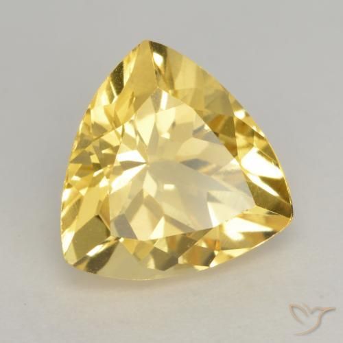9,17 ctw natürlicher gold-orange Citrin, Trillion, VVS-VS