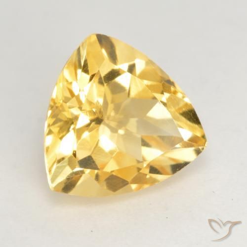 9,17 ctw natürlicher Mittelhelles Gold Citrin, Trillion, VVS-VS