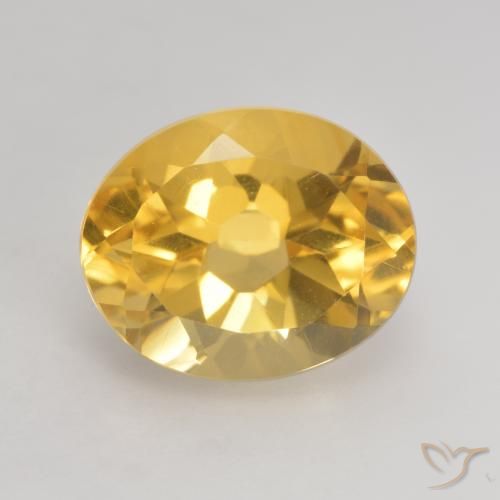 3.68ct Natürlicher Golden Citrin, Oval, VVS-VS