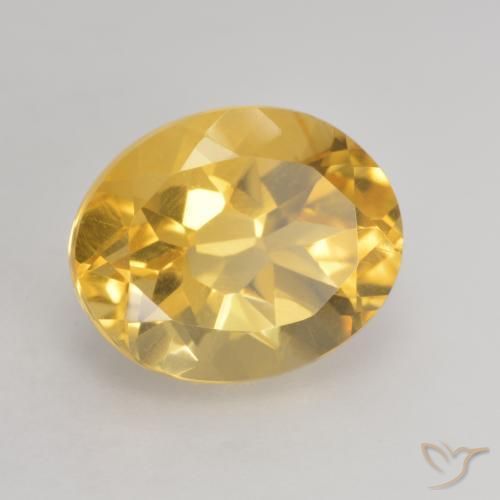 9,17 ctw natürlicher Golden Citrin, Oval, VVS-VS