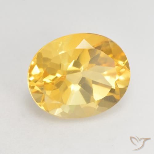 9,17 ctw natürlicher Golden Citrin, Oval, VVS-VS