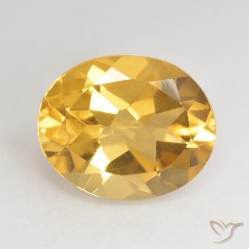 3.17ct Natürlicher Mittleres Gold Citrin, Oval, VVS-VS