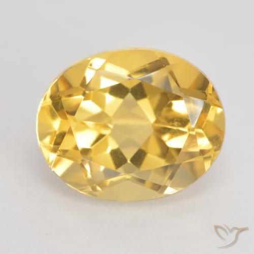 3.66ct Natürlicher Mittelgold Citrin, Oval, VVS-VS