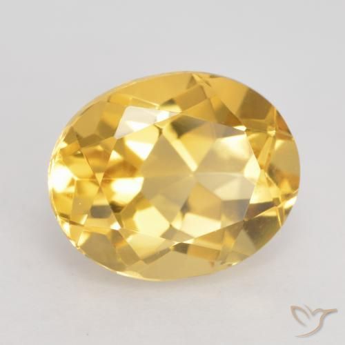 9,17 ctw natürlicher Mittelgold Citrin, Oval, VVS-VS