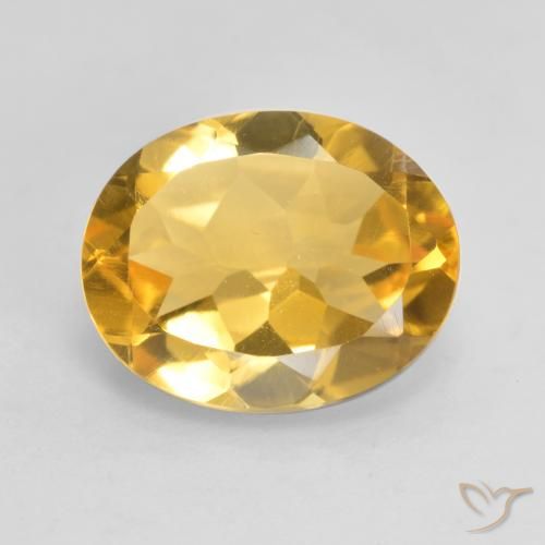 3.06ct Natürlicher Tiefes Goldorange Citrin, Oval, VVS-VS