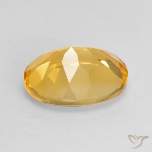 9,17 ctw natürlicher Tiefes Goldorange Citrin, Oval, VVS-VS