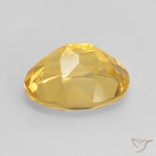 9,17 ctw natürlicher Tiefes Goldorange Citrin, Oval, VVS-VS