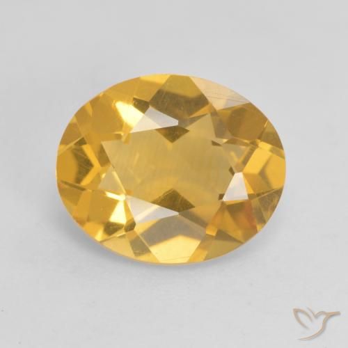 2.78ct Natürlicher Mittel-Dunkelgold Citrin, Oval, VS
