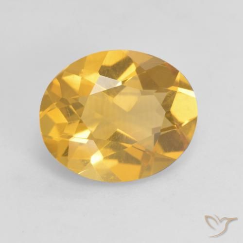 9,17 ctw natürlicher Mittel-Dunkelgold Citrin, Oval, VS
