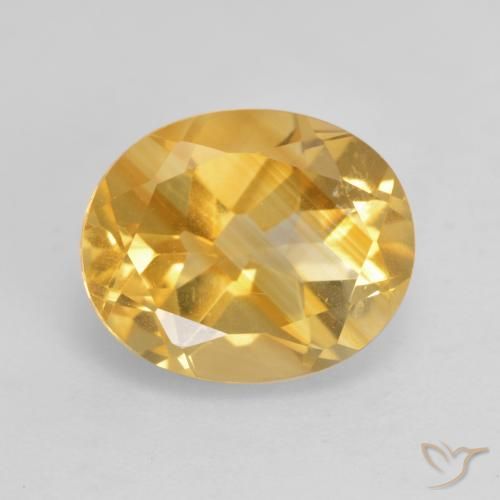 3.73ct Natürlicher Tiefes Goldorange Citrin, Oval, VS