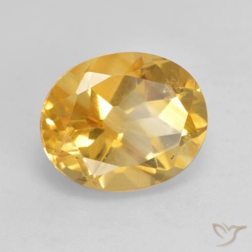 9,17 ctw natürlicher Tiefes Goldorange Citrin, Oval, VS