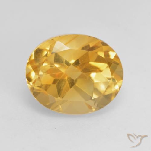 3.79ct Natürlicher Tiefes Goldorange Citrin, Oval, VS