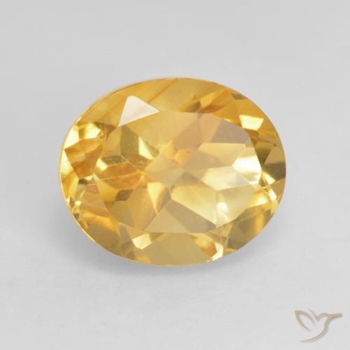 9,17 ctw natürlicher Tiefes Goldorange Citrin, Oval, VS