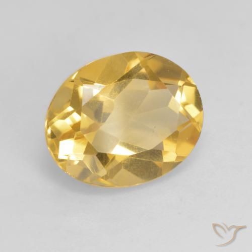 9,17 ctw natürlicher Tiefes Goldorange Citrin, Oval, VS
