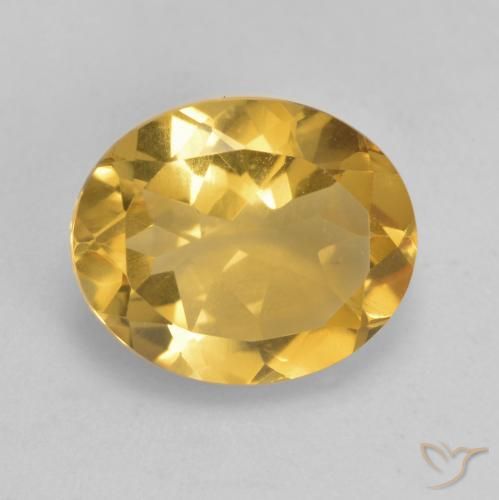 3.34ct Natürlicher Mittelgold Citrin, Oval, VS